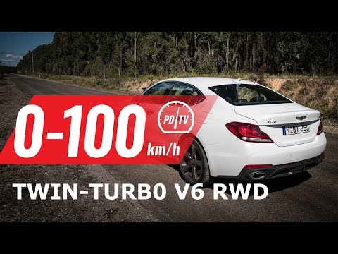 2019 Genesis G70 3.3 T Sport 0-100km/h & engine sound