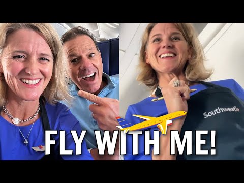 My Husband Flew with Me For The First Time (can we kiss?) | Flight Attendant Life