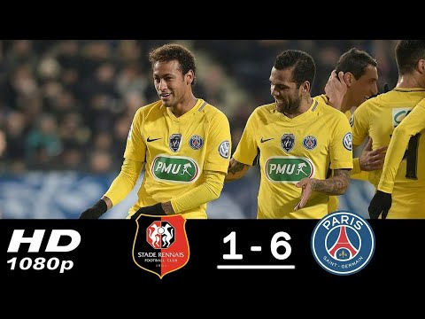 Rennes vs PSG 1-6 - All Goals & Extended Highlights - 07/01/2018
