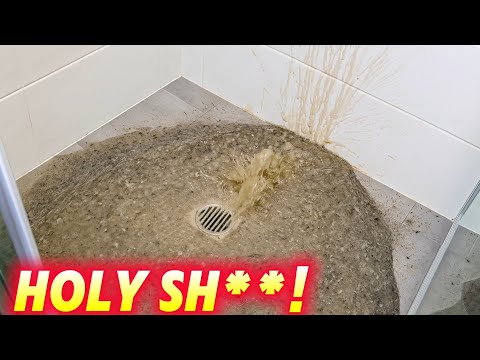 EXPLOSIVE SEWERAGE IN HER BATHROOM, so she called me.