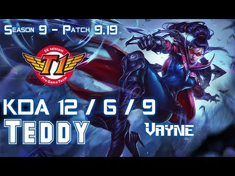 SKT T1 Teddy VAYNE vs IRELIA ADC - Patch 9.19 KR Ranked