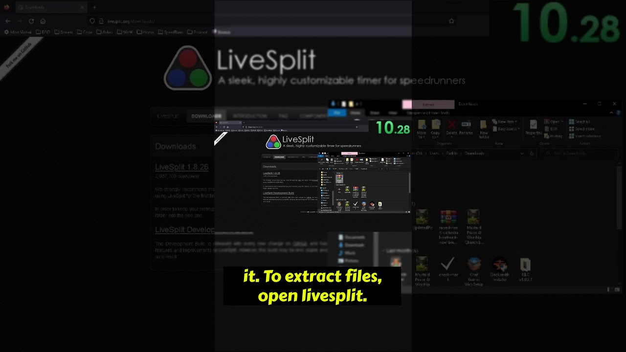 Speedrun Tutorial - LiveSplit Install % #shorts  #game