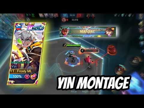 NEW SKIN M WORLD YIN | MOBILE LEGENDS YIN MONTAGE + BUILD AND EMBLEM