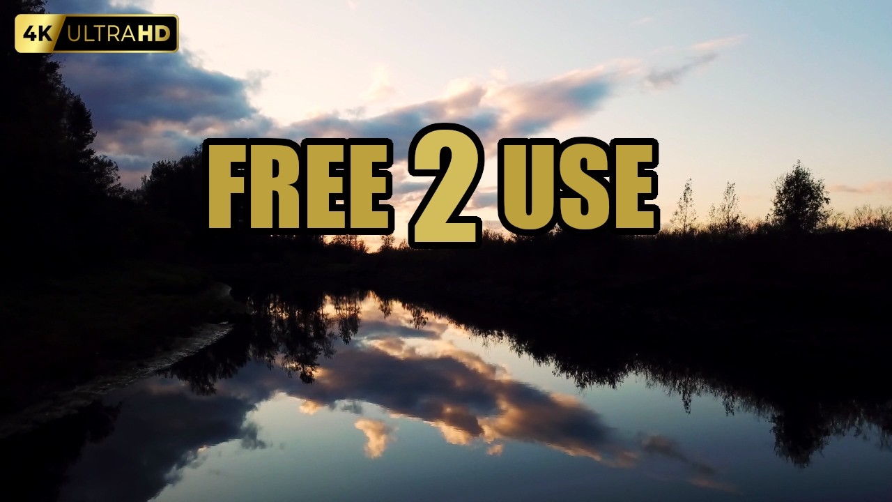 Free 4K Stock Footage | Nature Drone Shot | Peaceful Forest River (No Copyright)