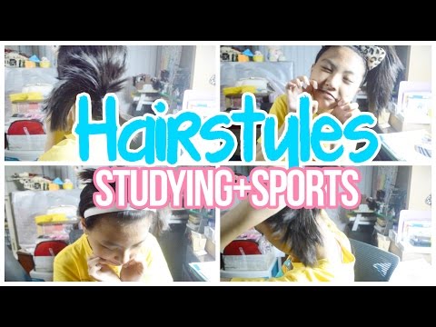 ♡ 3 Quick & Easy Hairstyles For Sports & Studying + UPDATE | AlohaKatieX ♡ Video