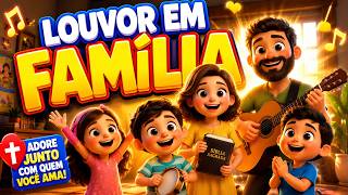 LOUVOR EM FAMÍLIA COM JESUS! 1 Hora de Louvores Gospel Infantis Animados para Toda a Família Cantar