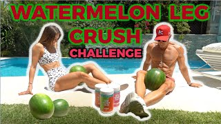 Watermelon Leg Crush CHALLENGE - Boy vs Girl - Couple goals