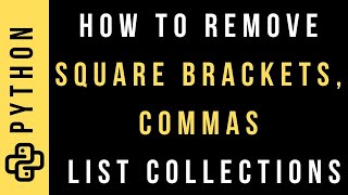 square brackets comma remove from the list array python