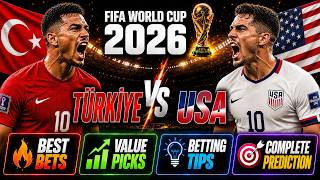 Türkiye vs USA Betting Odds, Preview & Prediction 2026 | FIFA World Cup Group F, Best Odds & Picks 🏆
