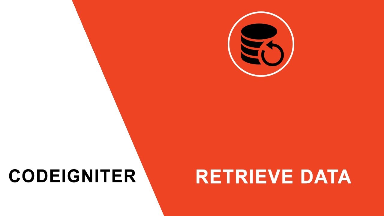 Retrieve data from database using CodeIgniter