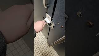 how to lock a bathroom door