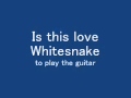 Instrumental cover Is this love Whitesnake 