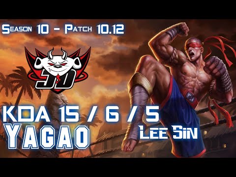 JDG Yagao LEE SIN vs FIDDLESTICKS Jungle - Patch 10.12 KR Ranked