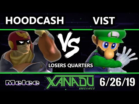 S@X 308 SSBM - Hoodcash (Captain Falcon) Vs. Vist (Luigi) Smash Melee Losers Quarters