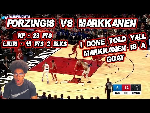 KRISTAPS PORZINGIS VS LAURI MARKKANEN! BATTLE OF THE EUROPEANS!! KP W/ 23 PTS LAURI W 15 PTS 2 BLKS