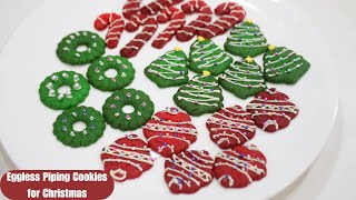 Easy Christmas Cookies | Piping Cookies | Eggless Cookies