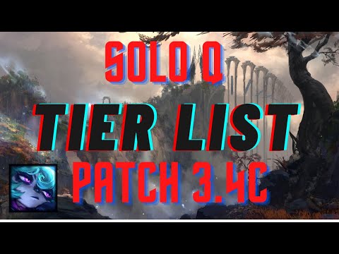 Patch 3.4c Tier List | Solo Q | Wild Rift