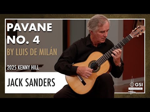 Luis de Milan's "Pavane No. 4" performed by Jack Sanders on a 2025 Kenny Hill "Torres 640" guitar