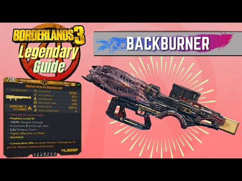 BORDERLANDS 3 | *Backburner* Legendary Weapons Guide | BEST ROCKET LAUNCHER???