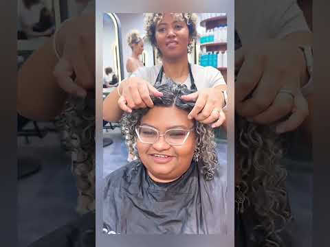 Ash Blonde Balayage on Curls