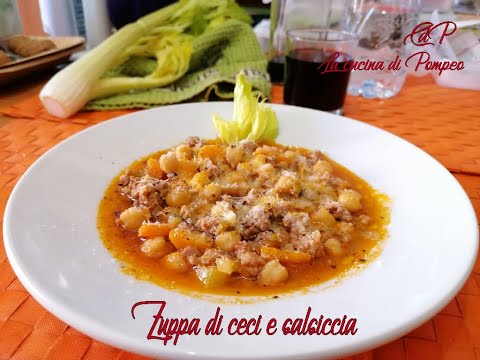 ZUPPA DI CECI E SALSICCIA #cooking #food #recipe