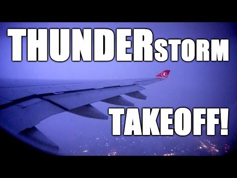 Spooky Turkish A330 ⚡ THUNDERSTORM ⚡ Night Takeoff from Ho Chi Minh City! ⛈️ Video