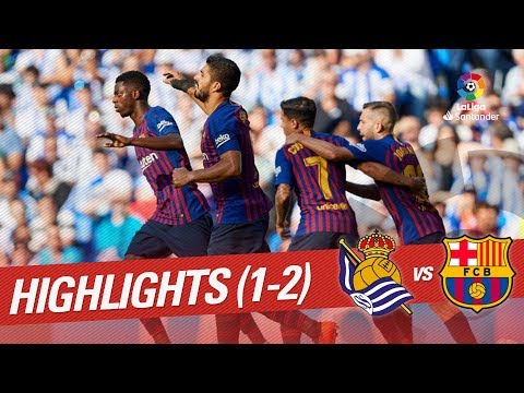 Highlights Real Sociedad vs FC Barcelona (1-2)