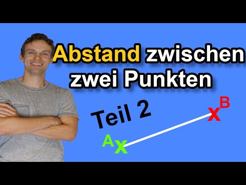 Abstand von zwei Punkten Teil 2, negativer Bereich! Erklärung mit Aufgabe zum üben | LehrerBros