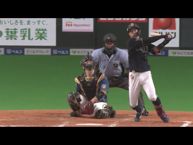 【4回表】高めをコンパクトにスイング‼ バファローズ・安達 今季第1号は鮮やかな3ランホームラン‼ 2019/8/6 F-B