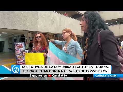 Video: Colectivos de la comunidad LGBTQ+ en Baja California protestan contra terapias de conversión