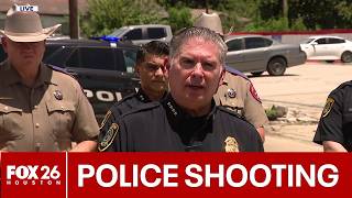 Houston police shoot man who opened fire on cars | FULL PRESS CONFERENCE