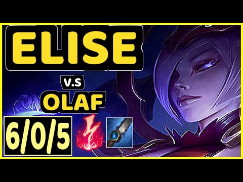 METEOS (ELISE) vs OLAF - 6/0/5 KDA JUNGLE GAMEPLAY - NA Ranked GRANDMASTER