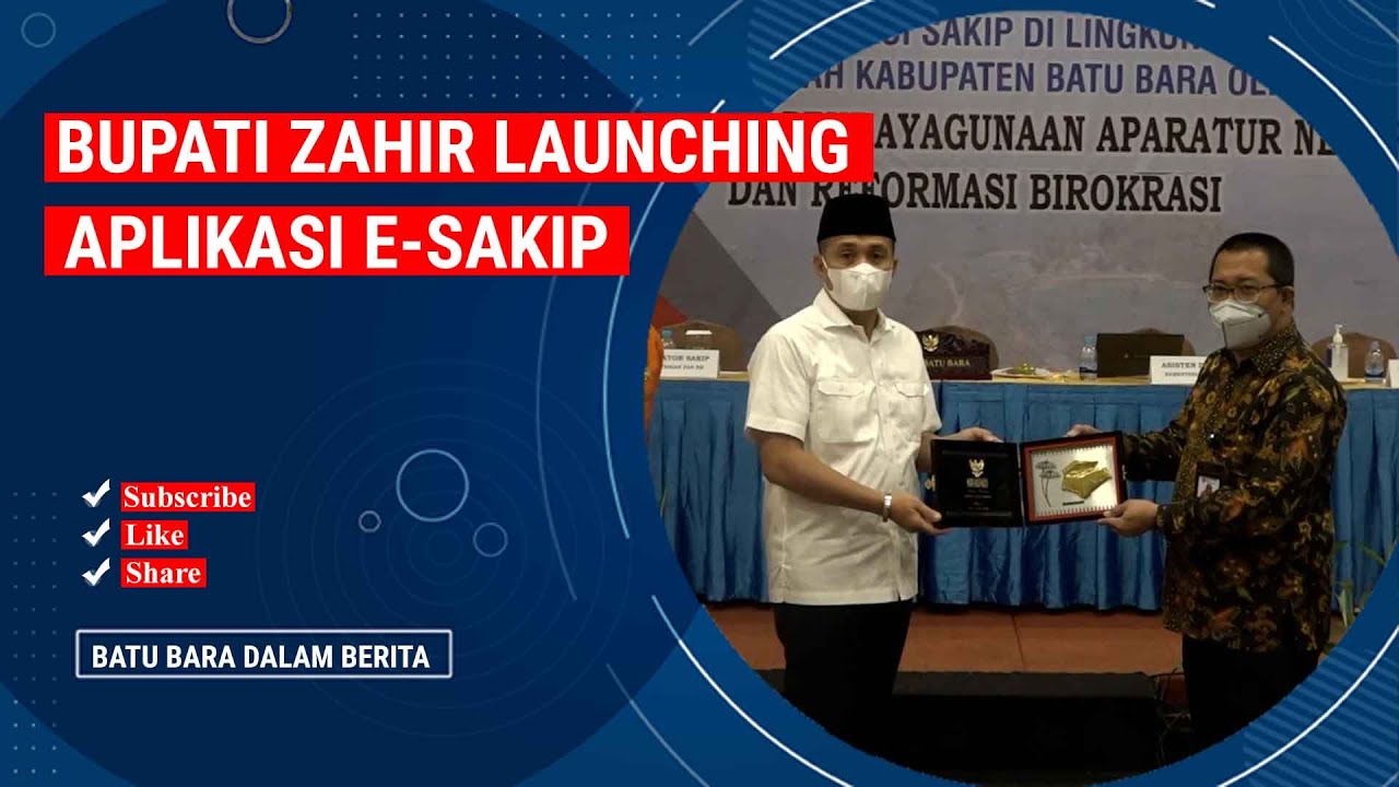 BUPATI ZAHIR LAUNCHING APLIKASI E SAKIP