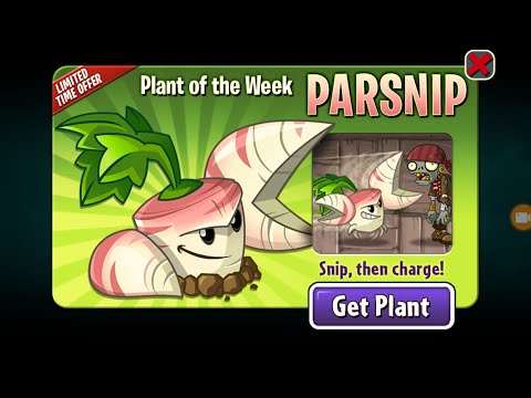 Plants Vs Zombies 2 Epic Quest: Premium Seeds - Parsnip | Plant Of The Week 88 |