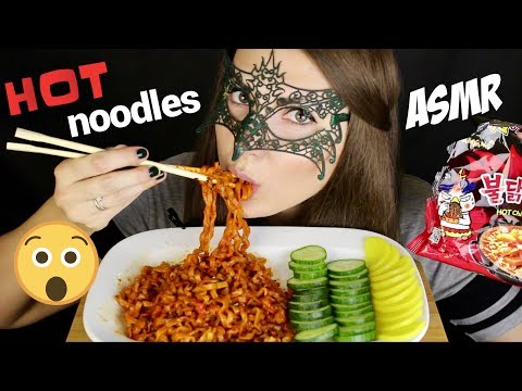 АСМР СУПЕР-ОСТРАЯ Корейская ЛАПША/ASMR MUKBANG HOT CHALLENGE Korean noodles SAMYANG *EATING SOUNDS*