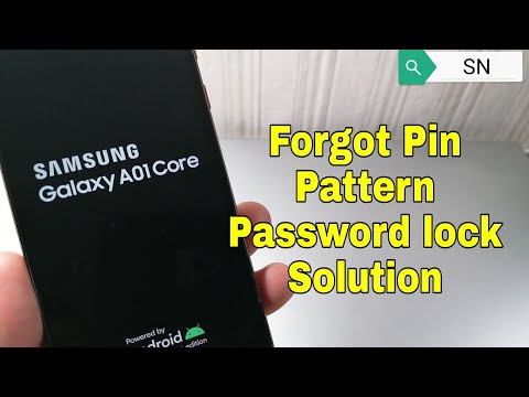 Forgot Password Samsung A01 Core SM-A015F. Unlock pattern, pin, password lock.
