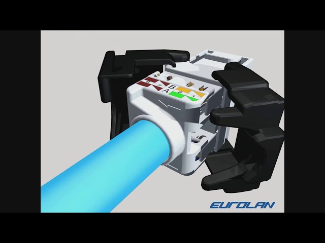 eurolan Sidepesa rj45 eurolan cat6 utp keystone tööriistata must
