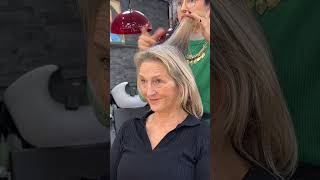 danke für das Vertrauen und die lange Fahrt zu mir liebe Brenda❤️#greytransition #grauehaare