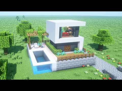 EPIC NINJABLOCK BUILD: Small Modern House in Minecraft!