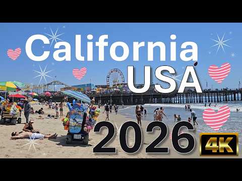 LOS ANGELES | CALIFORNIA 4K WALKING TOUR | CITY WALK | SANTA MONICA WALKING TOUR | VENICE BEACH |