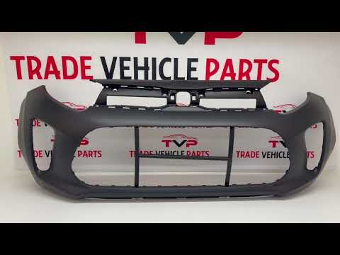 Fits Kia Picanto 2017- Front Bumper Mat Black With Fog Holes video