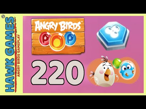 Angry Birds Stella POP Bubble Shooter Level 220 - Walkthrough, No Boosters