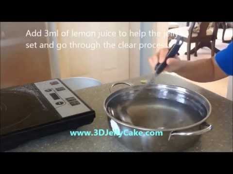 3D Jelly Cake. Step 1: Clear jello
