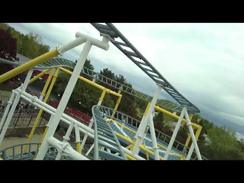 Front row point of view footage of Moto Coaster