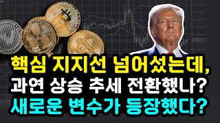 비트코인 시장 불확실성 속 주요 변곡점 돌파, 추세 전환 이루어졌을까? 트럼프 관세 불확실성 과연 4분기 상승 마감 가능할까? 이더리움 리플 솔라나 XRP