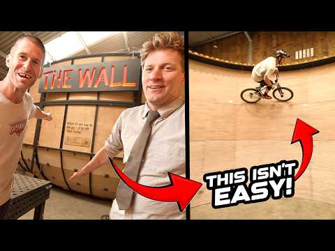 RIDING A MOUNTAIN BIKE ON COLIN FURZE WALL OF DEATH ISN'T EASY!