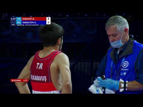1/4 FS - 57 kg: M. KARAVUS (TUR) v. A. KARACHOV (KGZ)