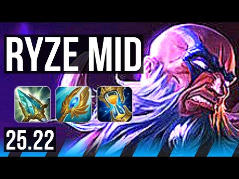RYZE vs IRELIA (MID) | 10/2/6 | NA Challenger | 25.22