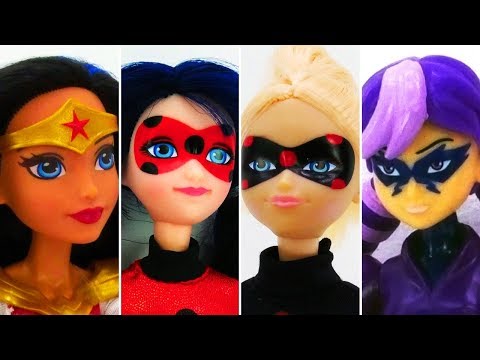 Superheroes in real life. Ladybug & Wonder Woman dolls.