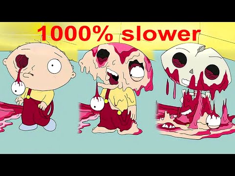 Family Guy - Stewie and Brian Clones disintegrate 1000% slower
